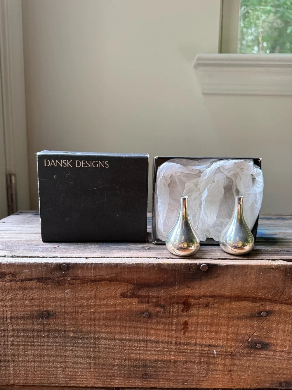 VINTAGE DANSK DESIGNS SILVER ONION CANDLE HOLDERS - SET OF 4